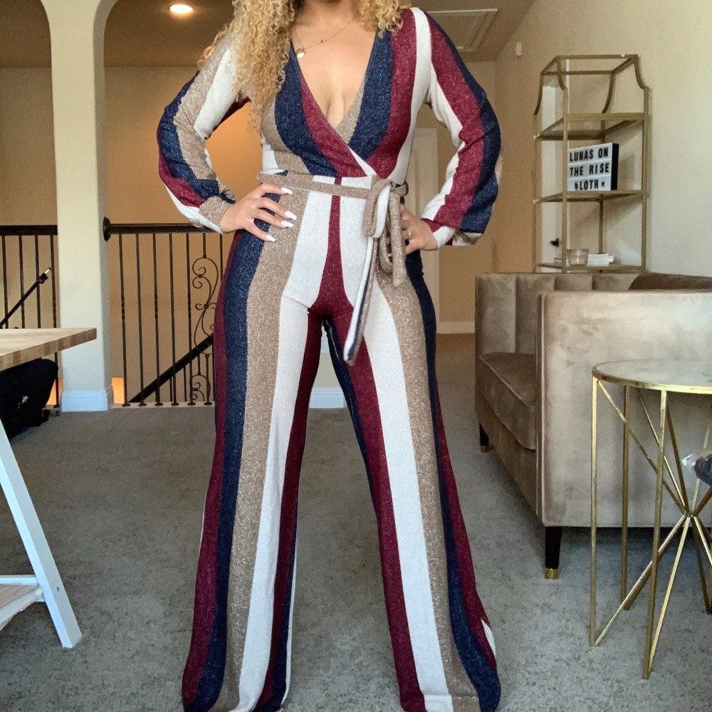 "Kate" Stripped Jumpsuit